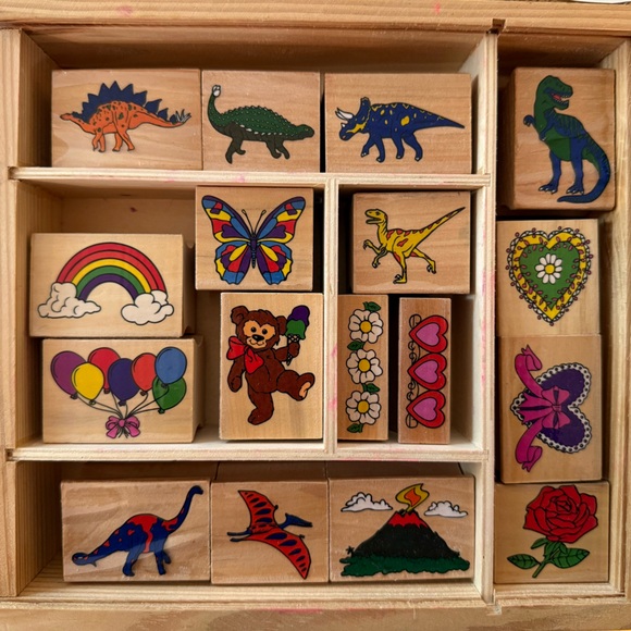 Deluxe Melissa and Doug Wooden Stamp Set - Picture 1 of 1